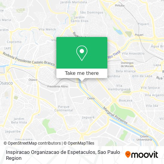 Inspiracao Organizacao de Espetaculos map