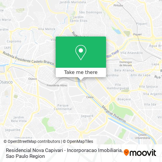 Mapa Residencial Nova Capivari - Incorporacao Imobiliaria