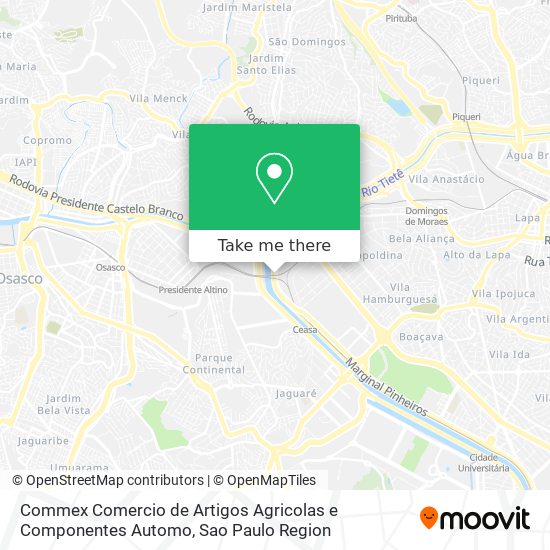 Mapa Commex Comercio de Artigos Agricolas e Componentes Automo