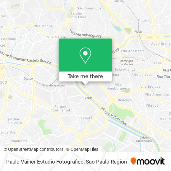 Mapa Paulo Vainer Estudio Fotografico