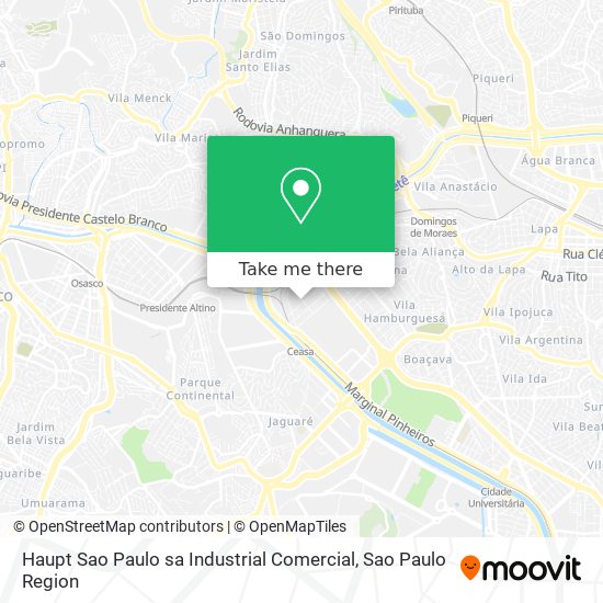 Haupt Sao Paulo sa Industrial Comercial map