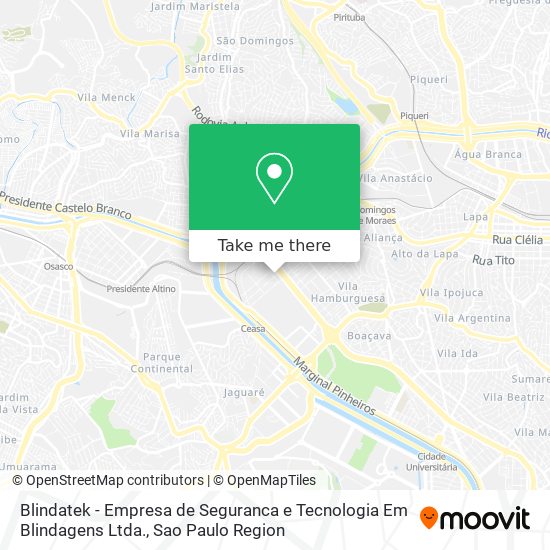 Blindatek - Empresa de Seguranca e Tecnologia Em Blindagens Ltda. map