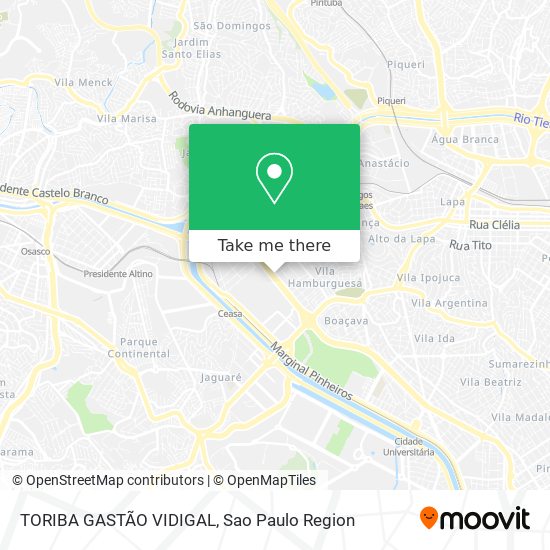 TORIBA GASTÃO VIDIGAL map