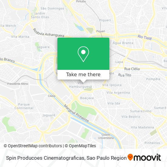 Mapa Spin Producoes Cinematograficas