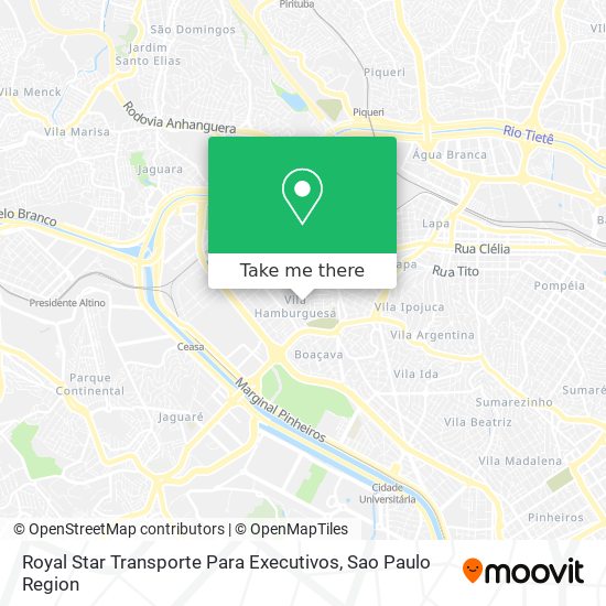 Royal Star Transporte Para Executivos map