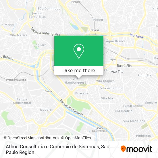 Mapa Athos Consultoria e Comercio de Sistemas