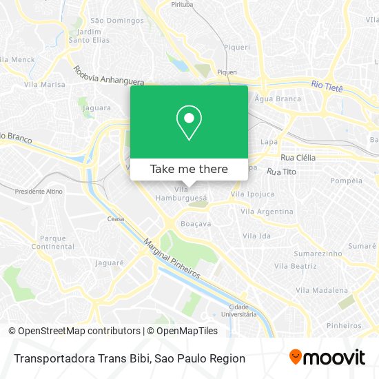 Mapa Transportadora Trans Bibi