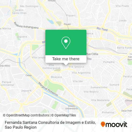 Mapa Fernanda Santana Consultoria de Imagem e Estilo