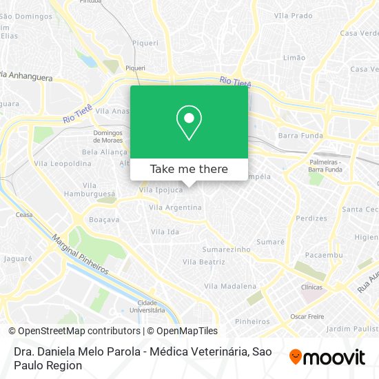 Dra. Daniela Melo Parola - Médica Veterinária map