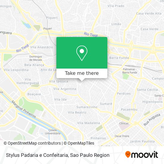 Stylus Padaria e Confeitaria map