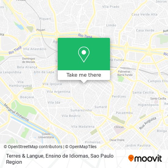 Mapa Terres & Langue, Ensino de Idiomas