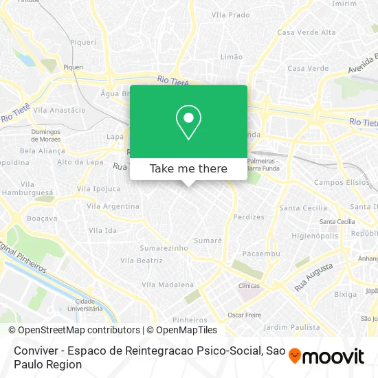 Conviver - Espaco de Reintegracao Psico-Social map