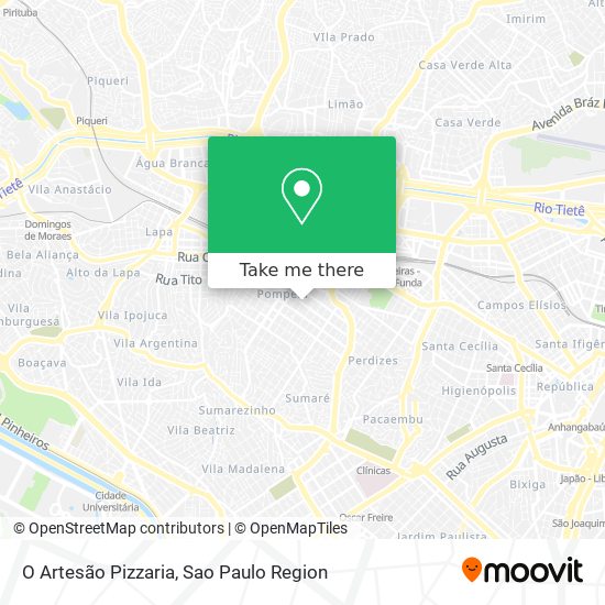 O Artesão Pizzaria map