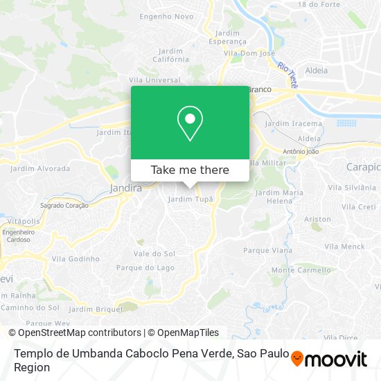 Mapa Templo de Umbanda Caboclo Pena Verde