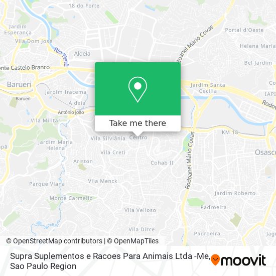 Supra Suplementos e Racoes Para Animais Ltda -Me map