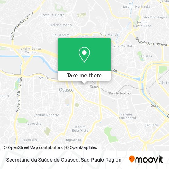 Secretaria da Saúde de Osasco map