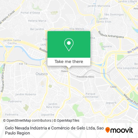 Gelo Nevada Indústria e Comércio de Gelo Ltda map