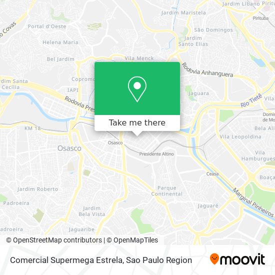 Comercial Supermega Estrela map