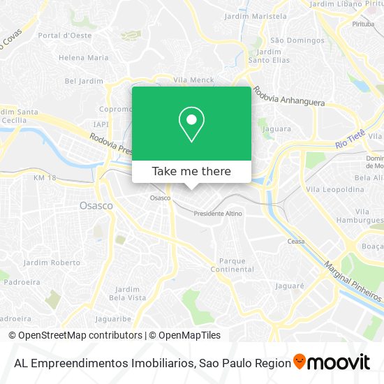 Mapa AL Empreendimentos Imobiliarios