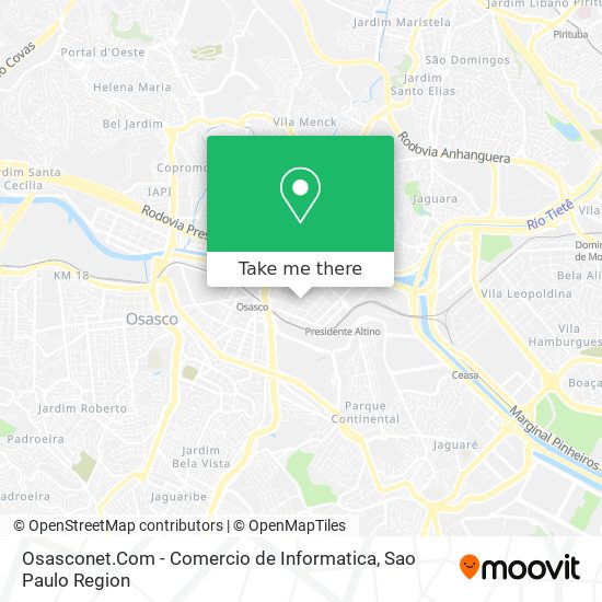 Mapa Osasconet.Com - Comercio de Informatica