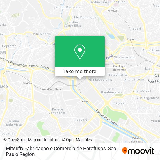 Mitsufix Fabricacao e Comercio de Parafusos map