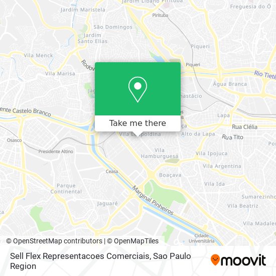 Sell Flex Representacoes Comerciais map