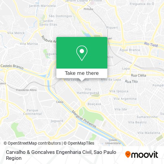 Mapa Carvalho & Goncalves Engenharia Civil