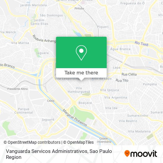 Mapa Vanguarda Servicos Administrativos