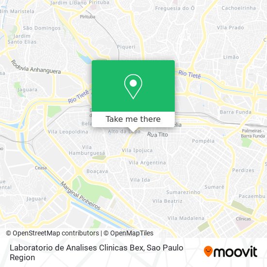 Laboratorio de Analises Clinicas Bex map