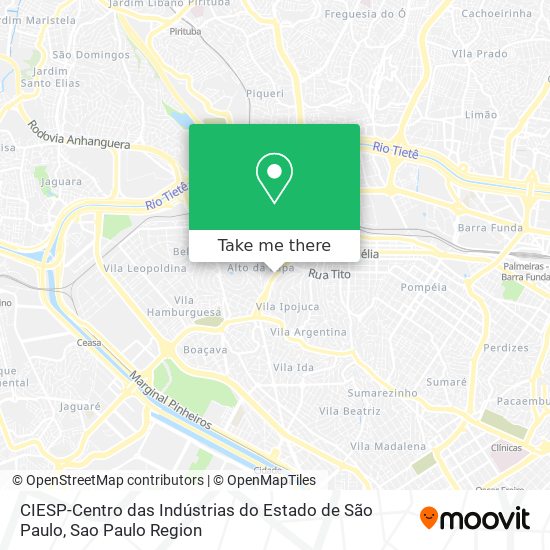 CIESP-Centro das Indústrias do Estado de São Paulo map
