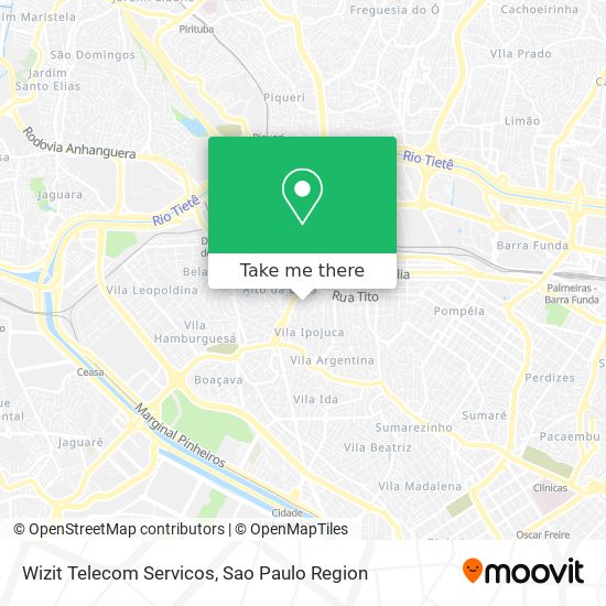 Mapa Wizit Telecom Servicos