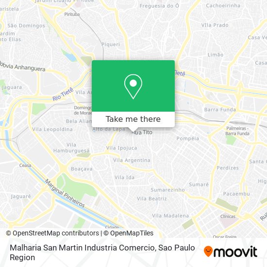 Malharia San Martin Industria Comercio map
