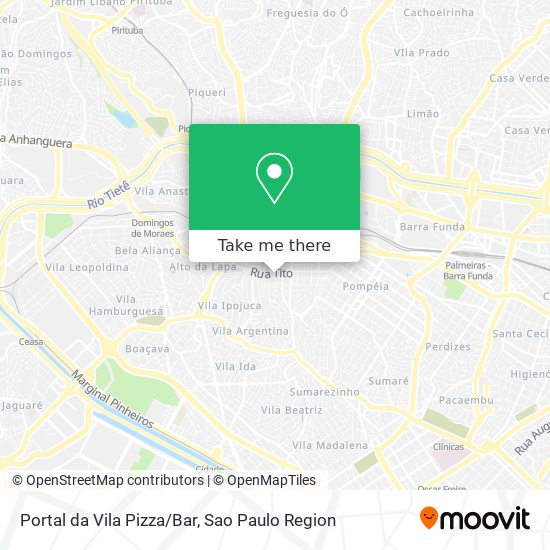 Portal da Vila Pizza/Bar map
