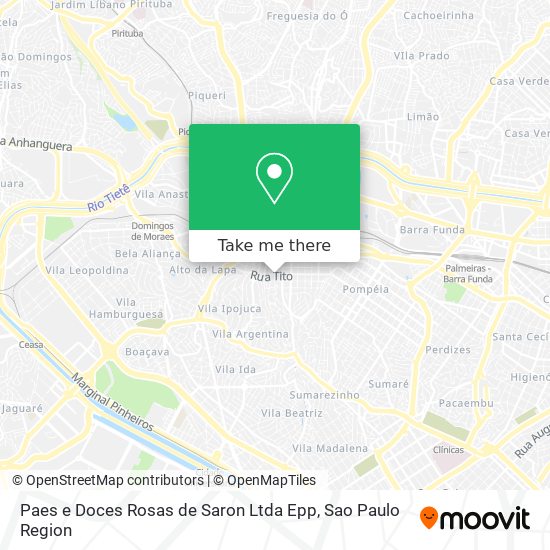 Paes e Doces Rosas de Saron Ltda Epp map