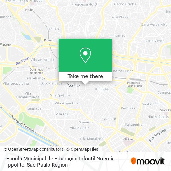 Mapa Escola Municipal de Educação Infantil Noemia Ippolito