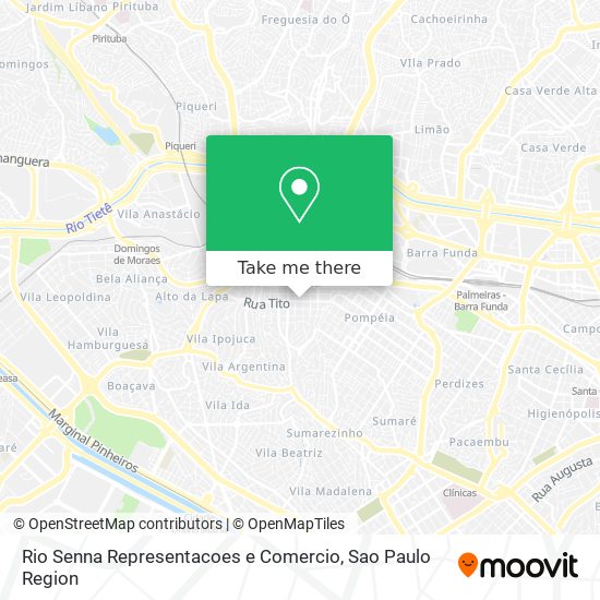 Rio Senna Representacoes e Comercio map