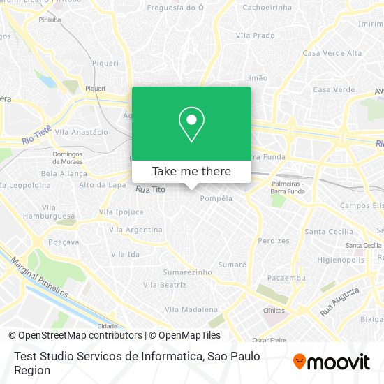 Test Studio Servicos de Informatica map