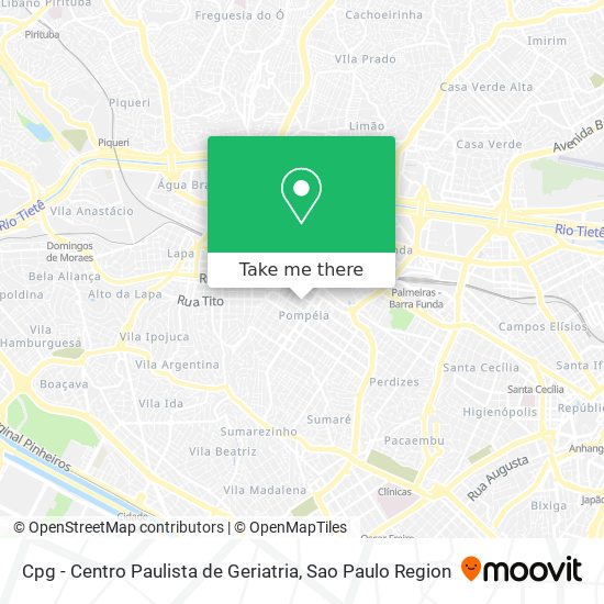 Mapa Cpg - Centro Paulista de Geriatria
