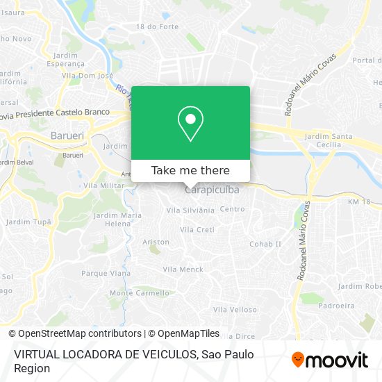 Mapa VIRTUAL LOCADORA DE VEICULOS