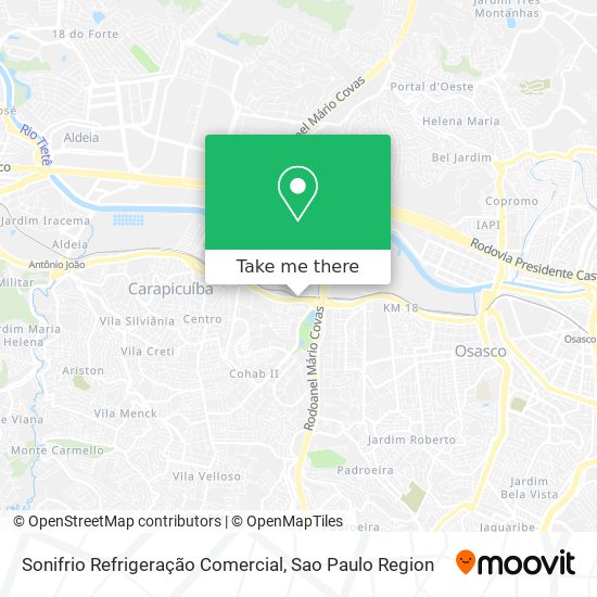 Sonifrio Refrigeração Comercial map