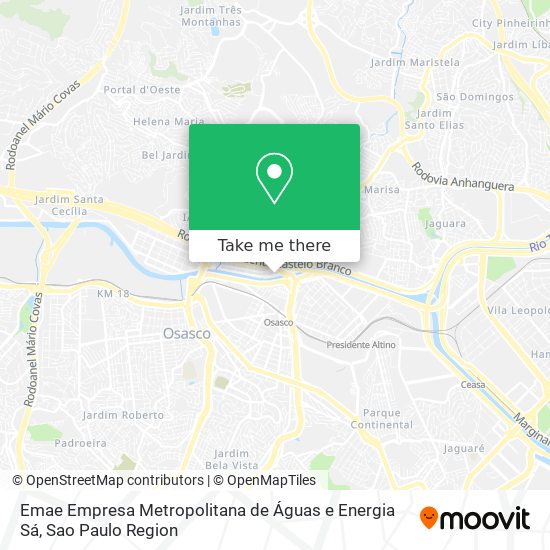 Emae Empresa Metropolitana de Águas e Energia Sá map