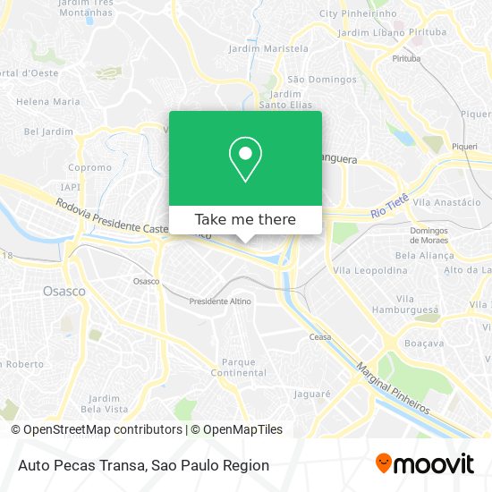 Auto Pecas Transa map