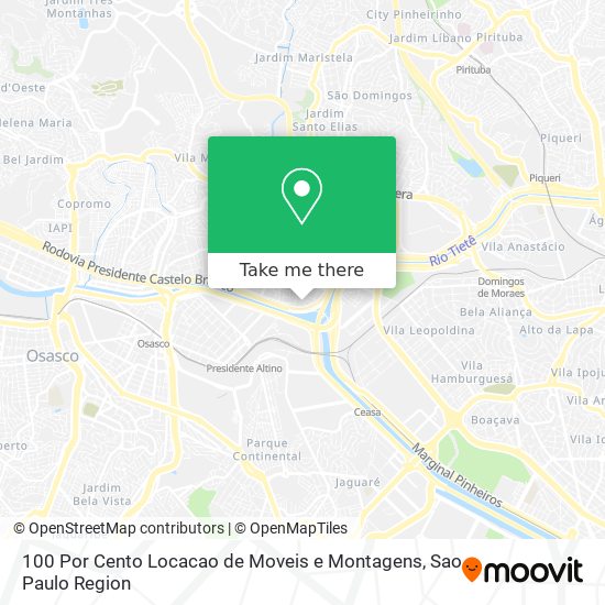 100 Por Cento Locacao de Moveis e Montagens map