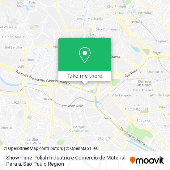 Mapa Show Time Polish Industria e Comercio de Material Para a