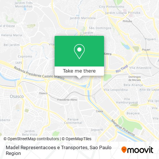 Mapa Madel Representacoes e Transportes