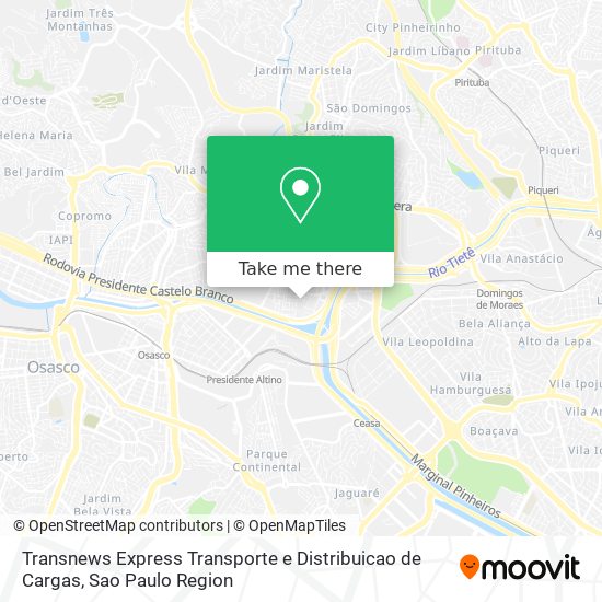 Transnews Express Transporte e Distribuicao de Cargas map