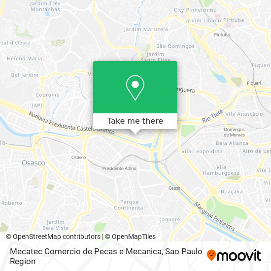 Mecatec Comercio de Pecas e Mecanica map