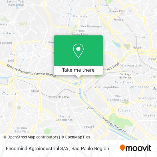 Encomind Agroindustrial S/A. map