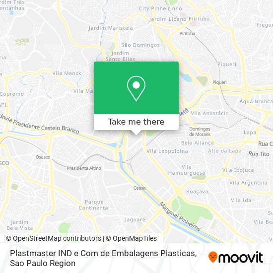 Mapa Plastmaster IND e Com de Embalagens Plasticas