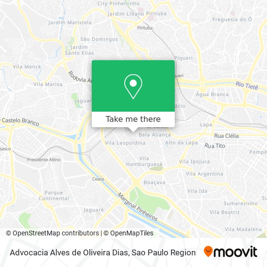 Mapa Advocacia Alves de Oliveira Dias